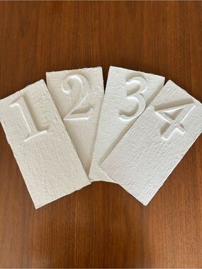 Viral Spaniel Studio Linen 1-12 Wedding Table Numbers